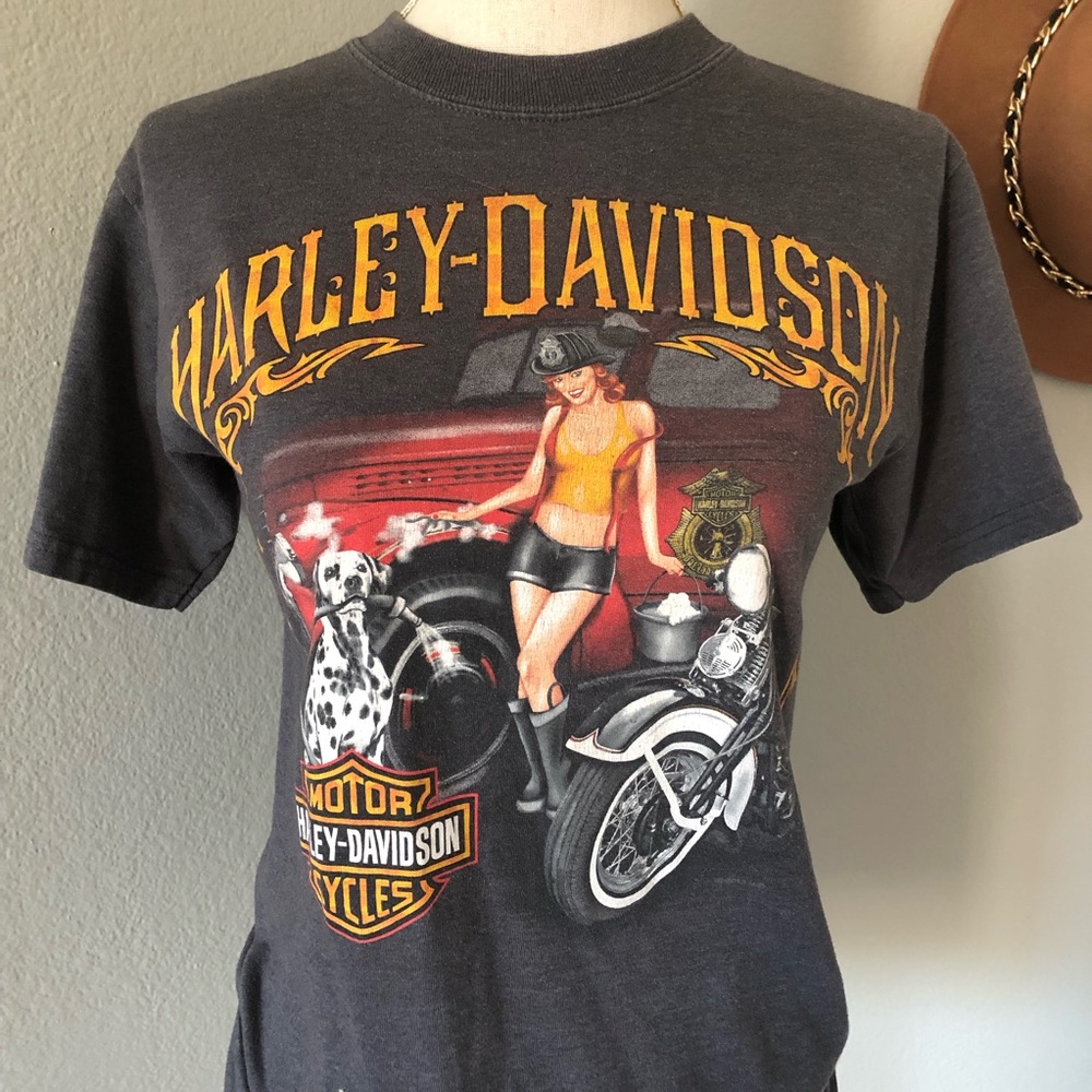 Vintage Harley Davidson Myrtle Beach Fireman Tee - Picture 4 of 4